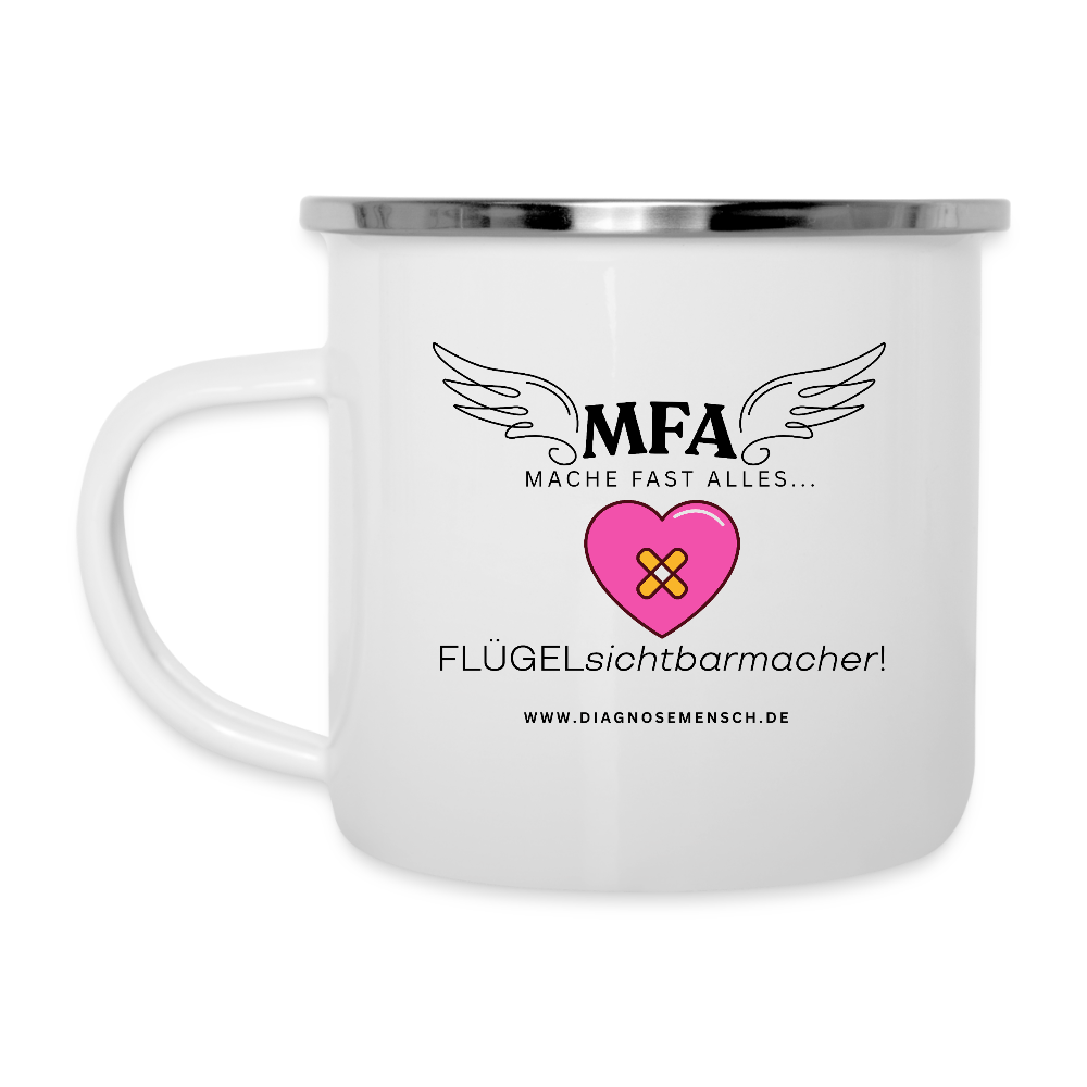 Emaille-Tasse "MFA HerzPflaster" - Best Buddy - Weiß