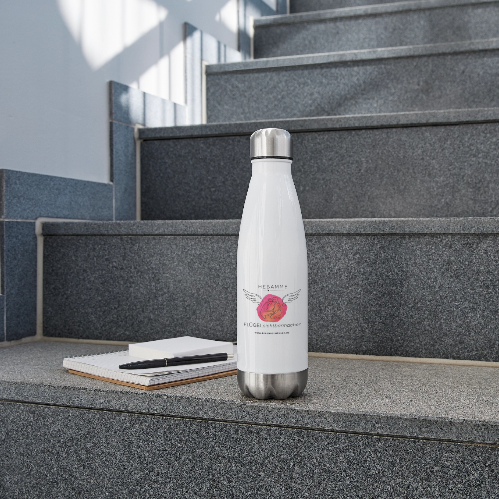 Isolierflasche "Flügel Hebamme" - Best Buddy - Weiß