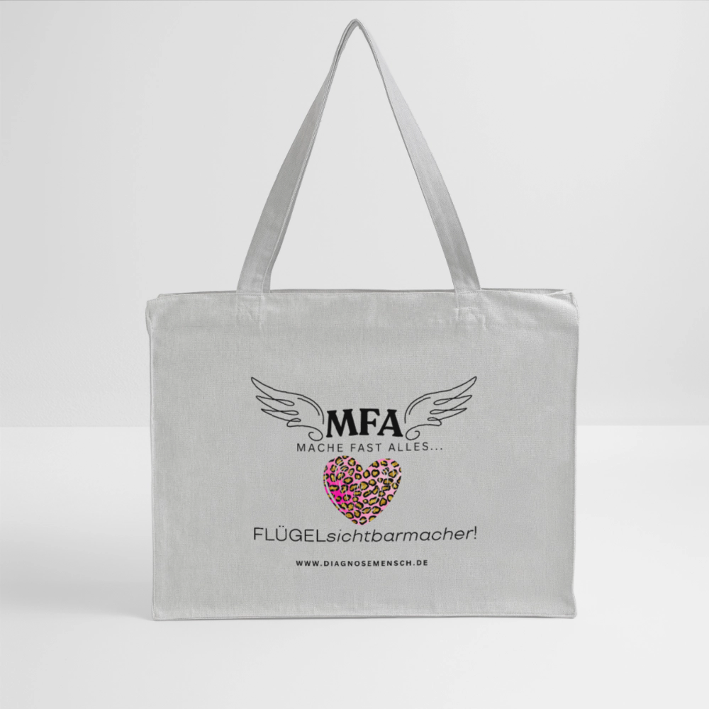 Shopping Bag XXL recycelt "MFA Leo" - Best Buddy - Grau meliert