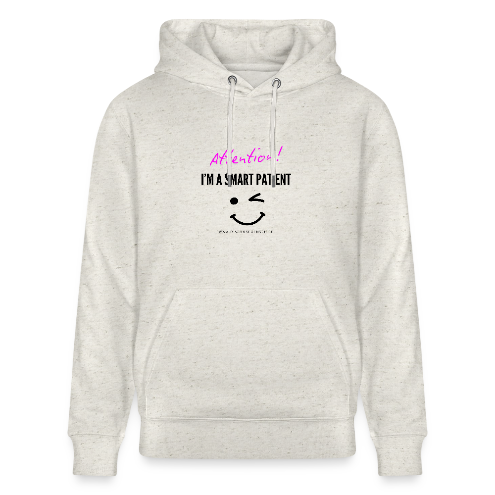 Bio-Hoodie CRUISER "I'm a smart patient" - Funny - Beige meliert