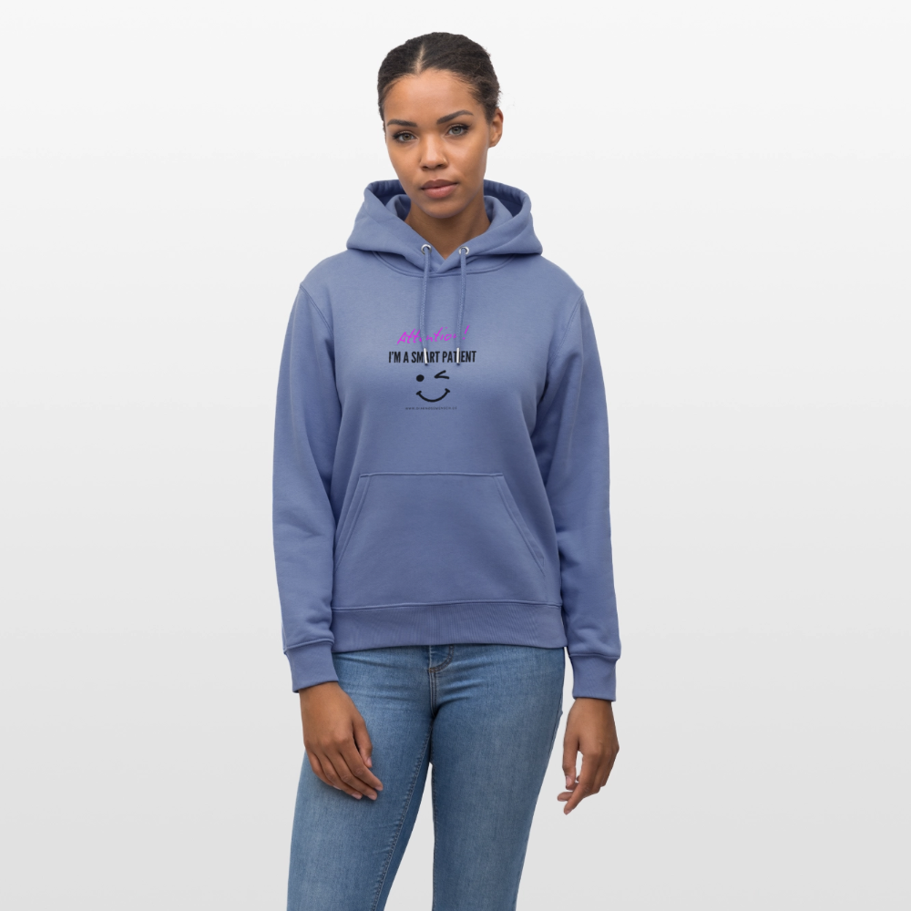 Bio-Hoodie CRUISER "I'm a smart patient" - Funny - Blau
