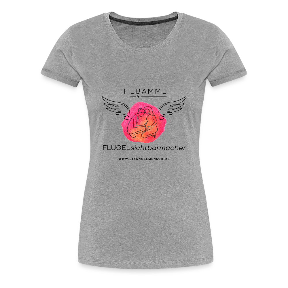 Frauen Premium T-Shirt "Hebamme" - Best Buddy - Grau meliert