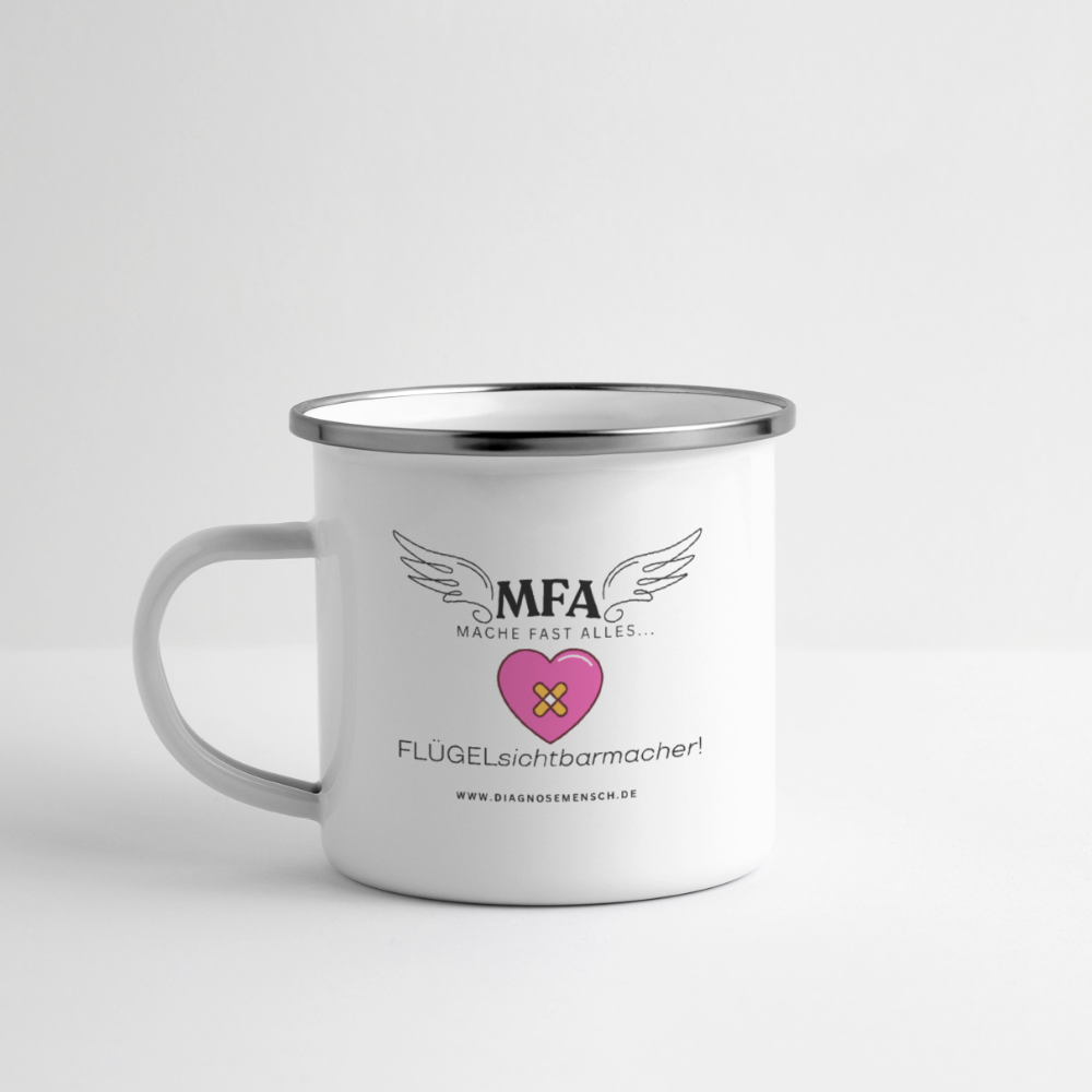 Emaille-Tasse "MFA HerzPflaster" - Best Buddy - Weiß