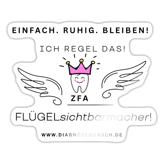 Sticker "ZFA - Zahnmedizinische Assistentin" - Best Buddy - Weiß glänzend