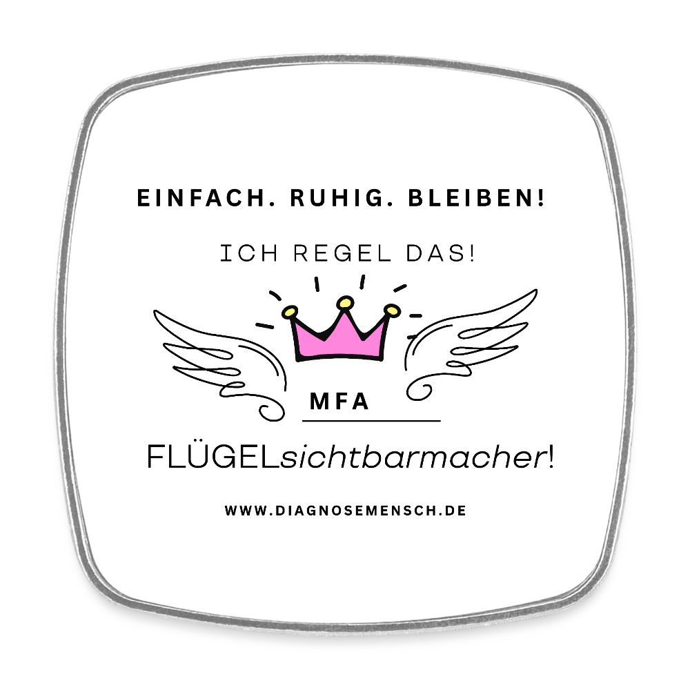 Viereckiger Kühlschrankmagnet "MFA" - Best Buddy - Weiß