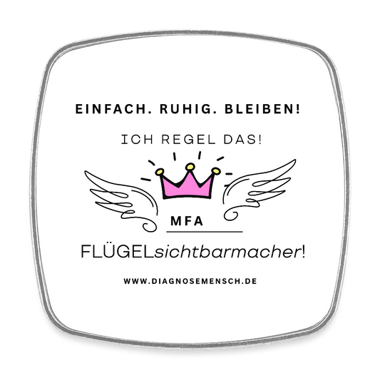 Viereckiger Kühlschrankmagnet "MFA" - Best Buddy - Weiß