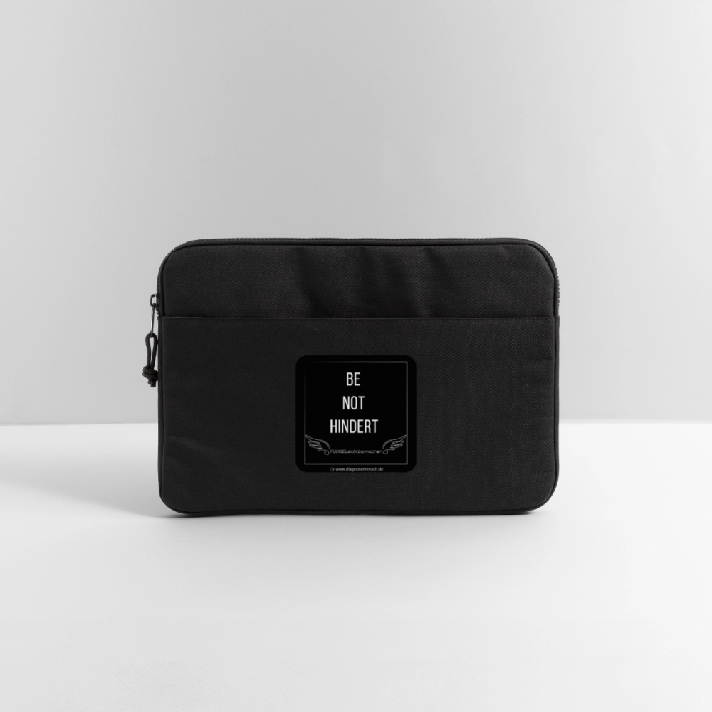 Laptoptasche 15" "BE NOT HINDERT" - FLÜGELsichtbarmacher - Schwarz