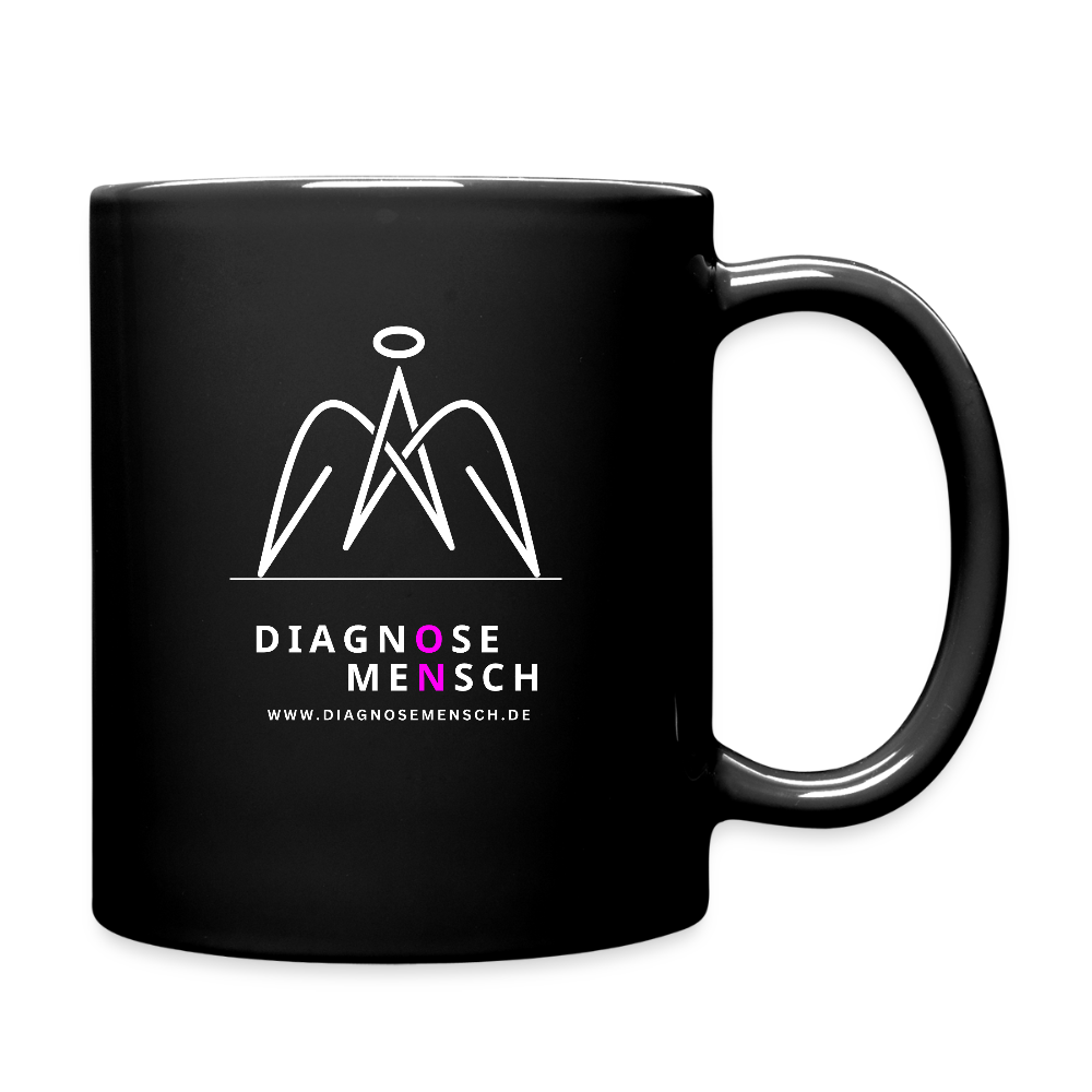 Tasse BLACK "Diagnose Mensch - ON" - Schwarz