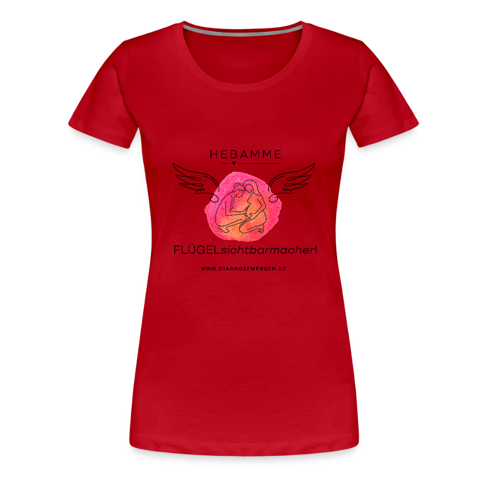 Frauen Premium T-Shirt "Hebamme" - Best Buddy - Rot