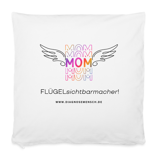 Kissenbezug 40 x 40 cm "Flügel Mom" - Best Buddy - Weiß