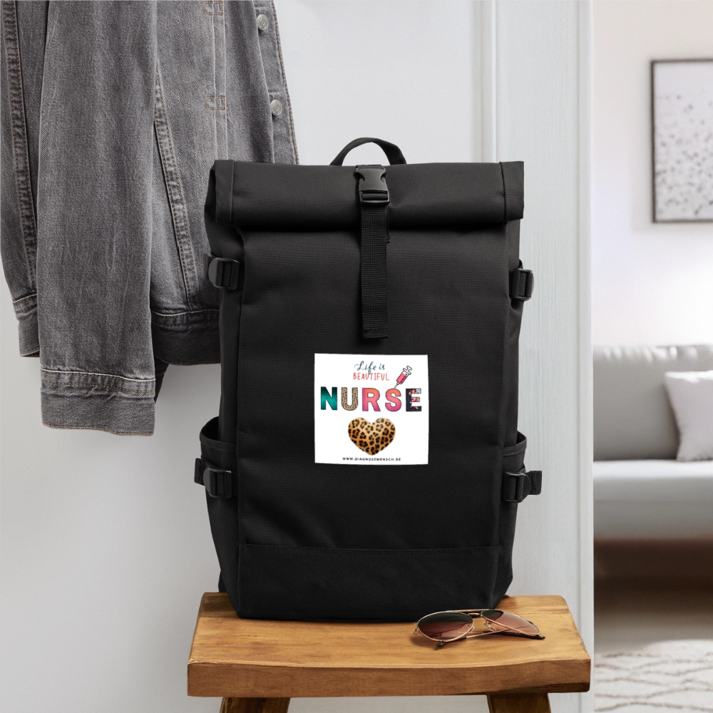 Rolltop Rucksack "Nurse" - Best Buddy - Schwarz