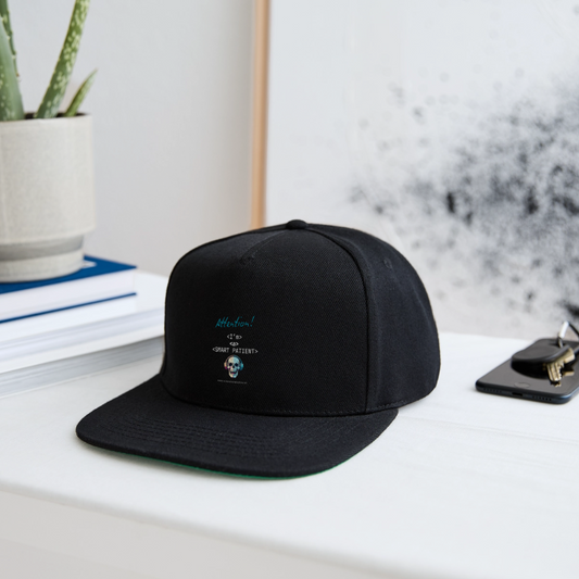 Snapback Cap "I'm a smart patient" - Bad Boy - Schwarz/Schwarz