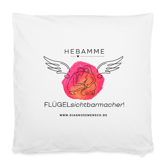 Kissenbezug 40 x 40 cm "Flügel Hebamme" - Best Buddy - Weiß