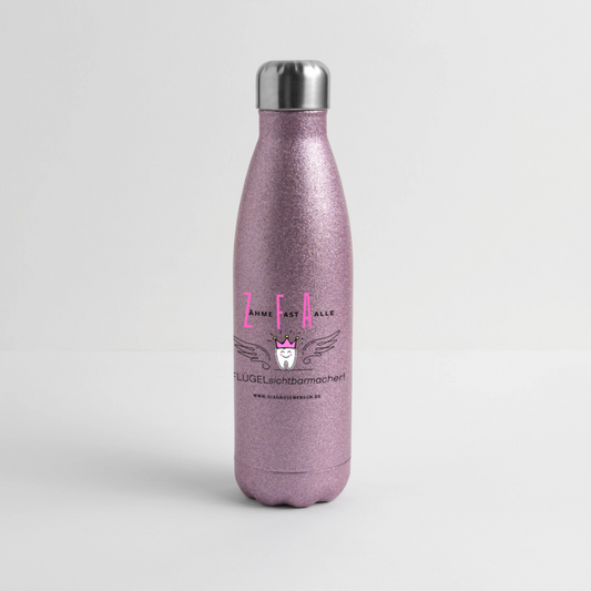 Glitzer Edelstahl Thermosflasche ZFA" - Best Buddy - Pink Glitzer