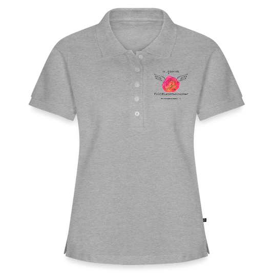 Frauen Premium Bio Polo Shirt "Hebamme"  - Best Buddy - Grau meliert
