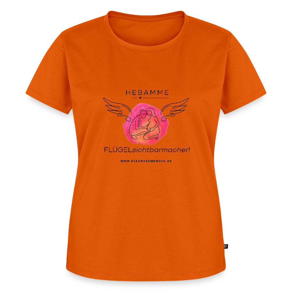 Frauen Premium T-Shirt "Hebamme" - Best Buddy - Orange