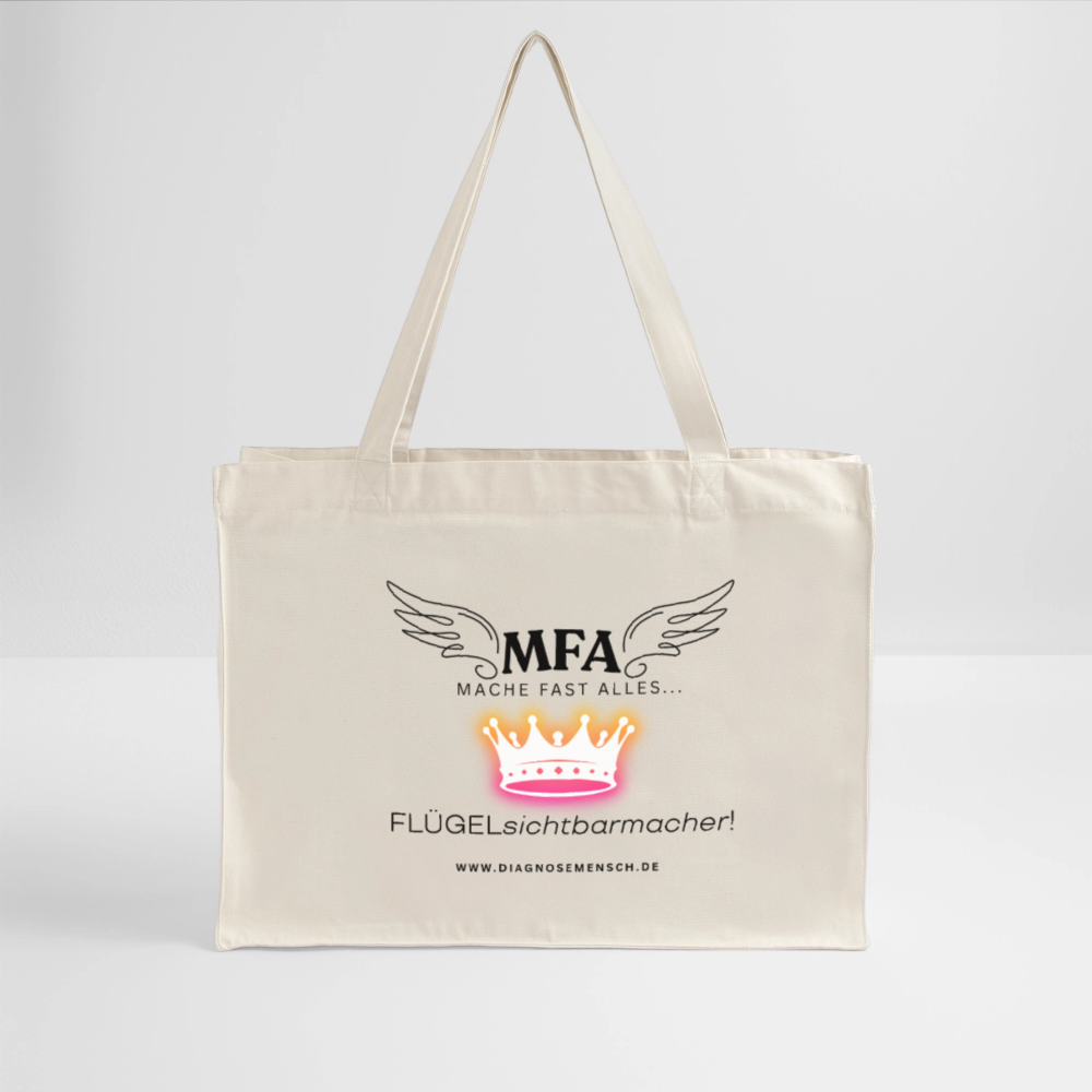 Shopping Bag recycelt XXL  "MFA CROWN" - Best Buddy - Naturweiß