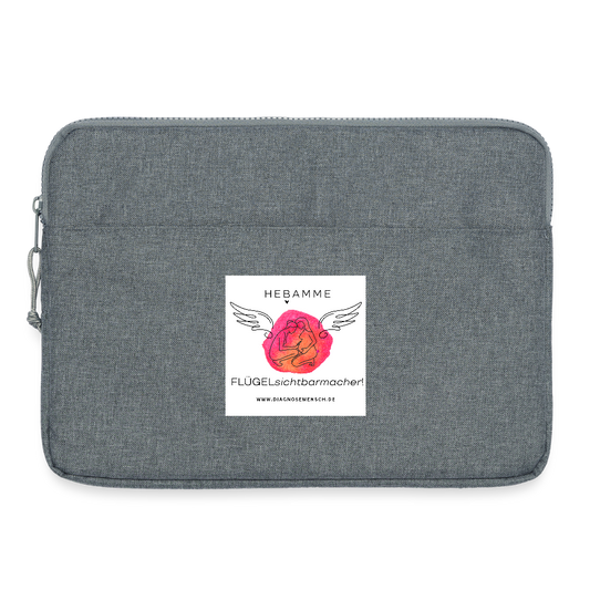 Laptoptasche 15" "Hebamme" - Best Buddy - Grau meliert