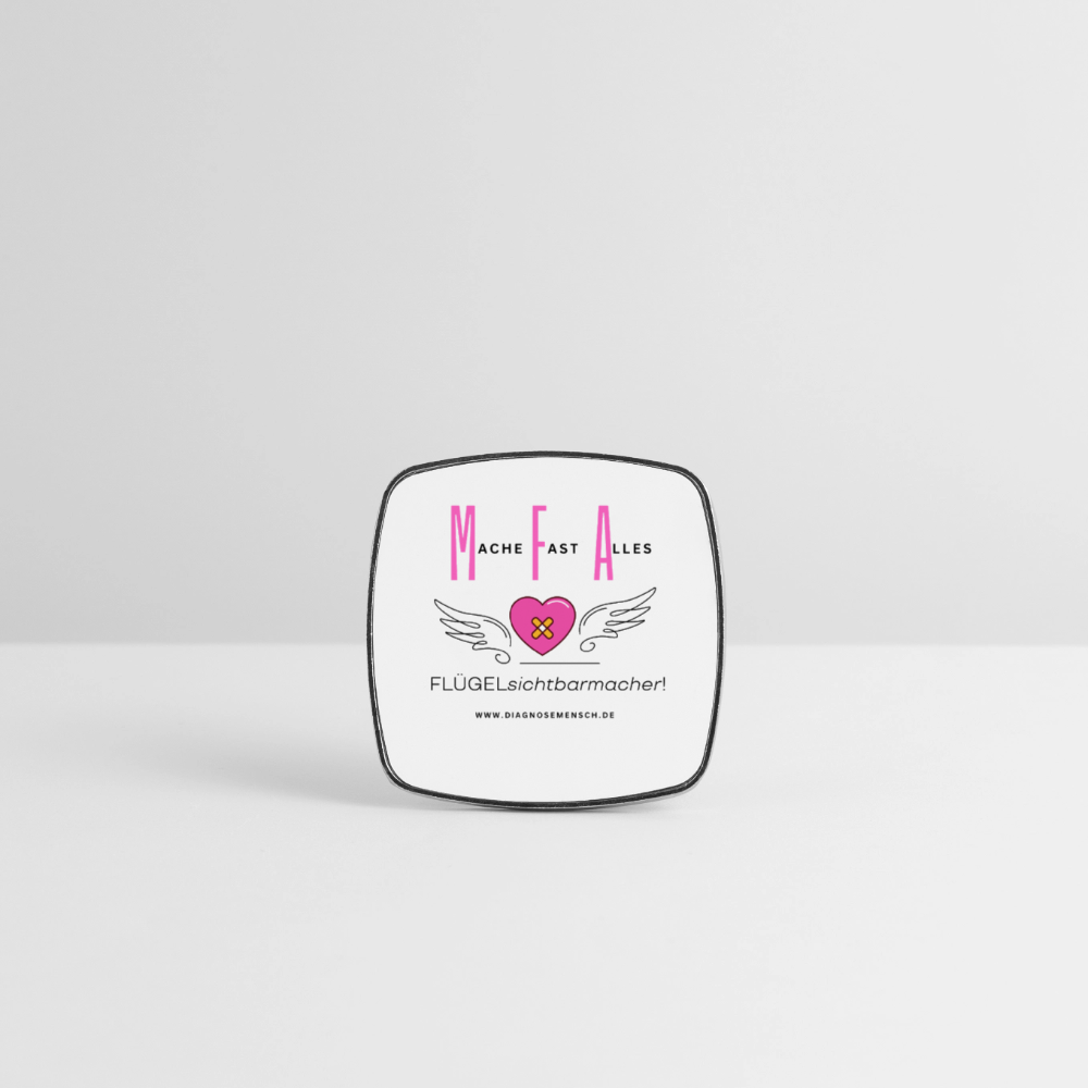 Viereckiger Kühlschrankmagnet "MFA" - Best Buddy - Weiß