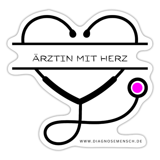 Sticker "Ärztin mit Herz" - Best Buddie - Mattweiß