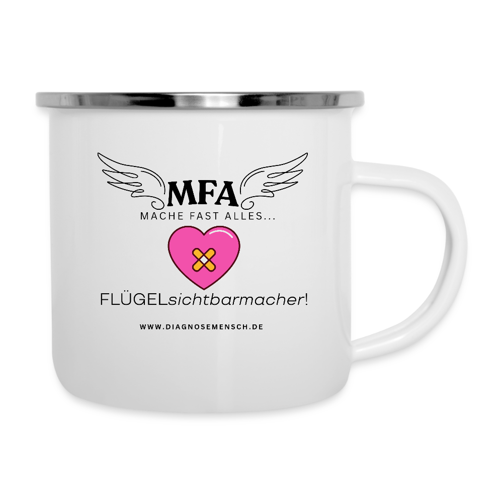 Emaille-Tasse "MFA HerzPflaster" - Best Buddy - Weiß