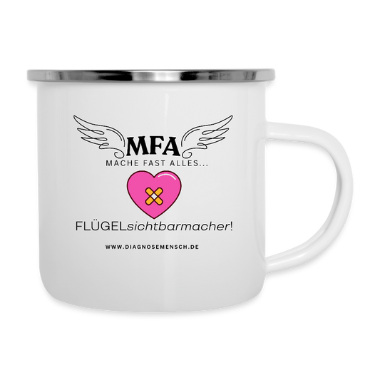 Emaille-Tasse "MFA HerzPflaster" - Best Buddy - Weiß