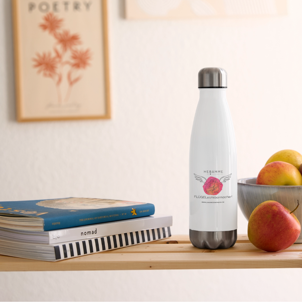 Isolierflasche "Flügel Hebamme" - Best Buddy - Weiß