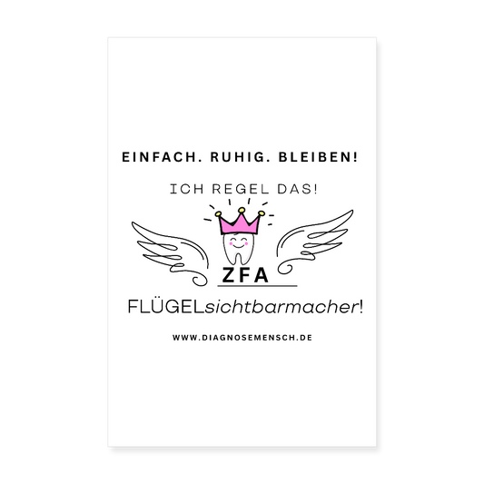 Poster 20x30 cm "ZFA" - Best Buddy - Weiß