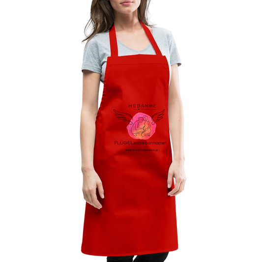 Kochschürze "Hebamme" - Best Buddy - Rot