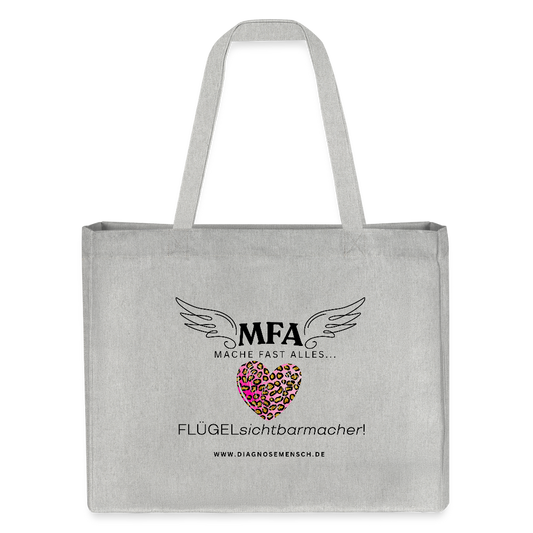 Shopping Bag XXL recycelt "MFA Leo" - Best Buddy - Grau meliert