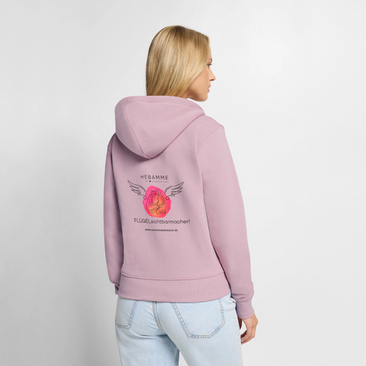 Frauen Premium Kapuzenjacke "Hebamme" - Best Buddy - Altrosa