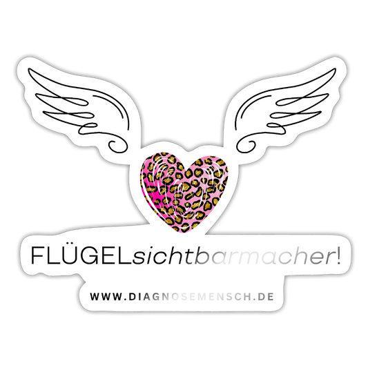 Sticker "Flügel" - Best Buddy - Weiß glänzend