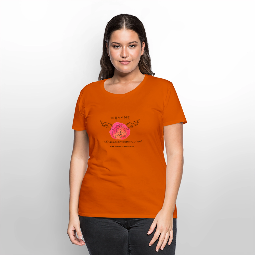 Frauen Premium T-Shirt "Hebamme" - Best Buddy - Orange