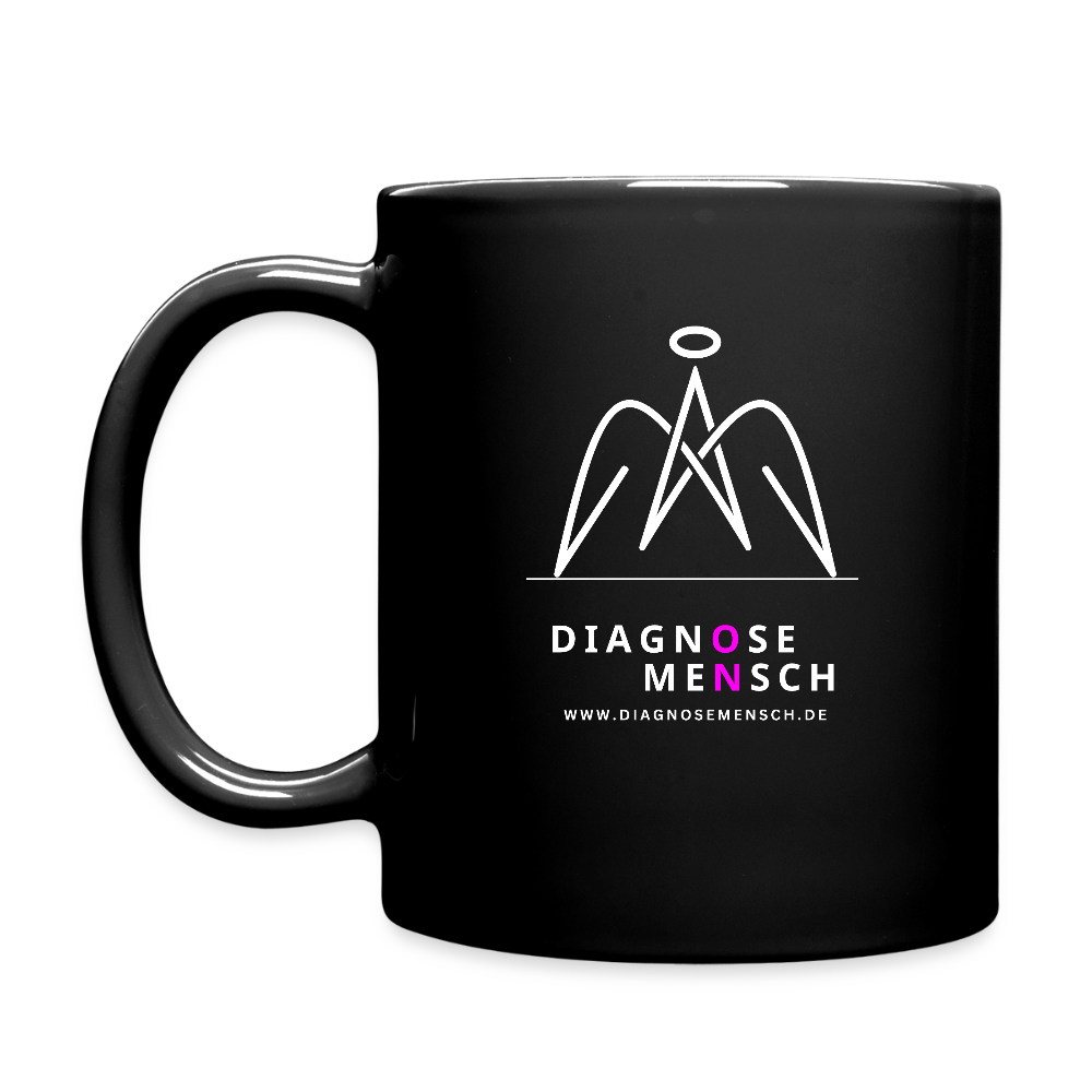 Tasse BLACK "Diagnose Mensch - ON" - Schwarz