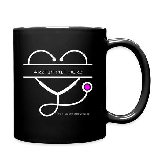 Tasse BLACK 'Ärztin mit Herz" - Best Buddy - Schwarz