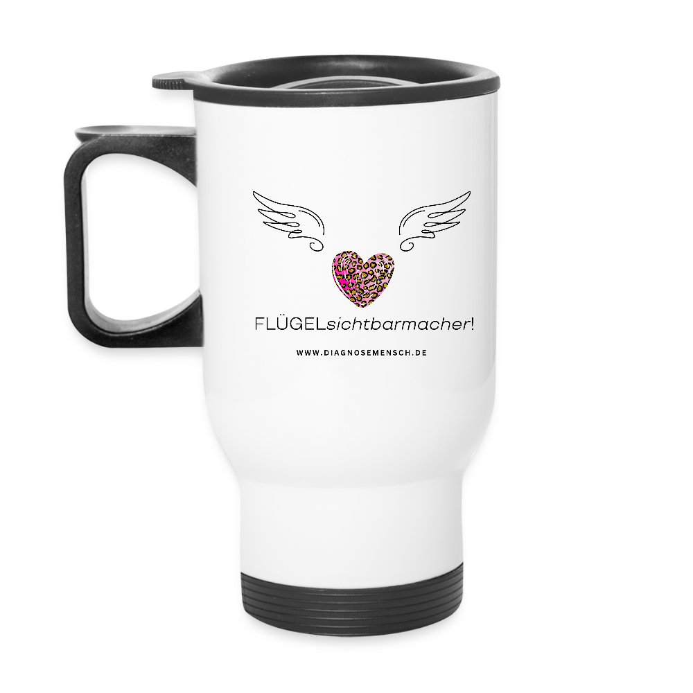 Thermobecher mit Tragegriff "Flügel" - Best Buddy - Weiß