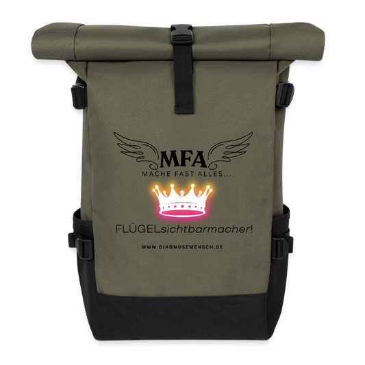 Rolltop Rucksack "MFA CROWN" - Best Buddy - Olive/Schwarz