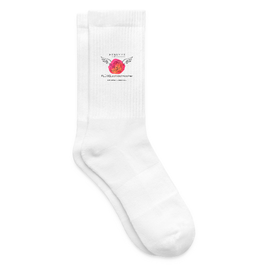Tennissocken "Hebamme" - FLÜGELsichtbarmacher - Weiß