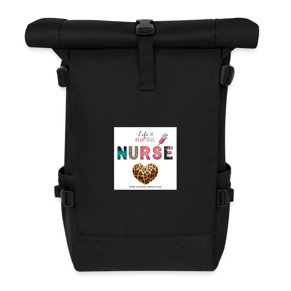 Rolltop Rucksack "Nurse" - Best Buddy - Schwarz