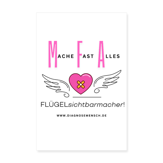 Poster 20x30 cm "MFA" - Best Buddy - Weiß