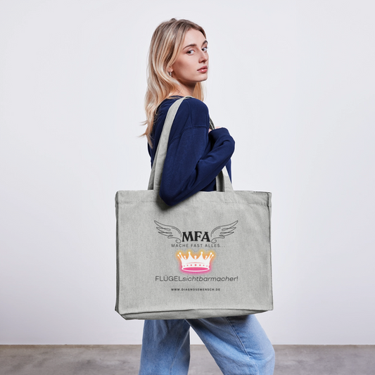 Shopping Bag recycelt XXL  "MFA CROWN" - Best Buddy - Grau meliert