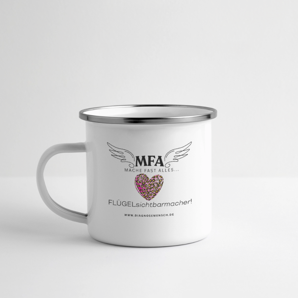 Emaille-Tasse "MFA Leo" - Best Buddy - Weiß