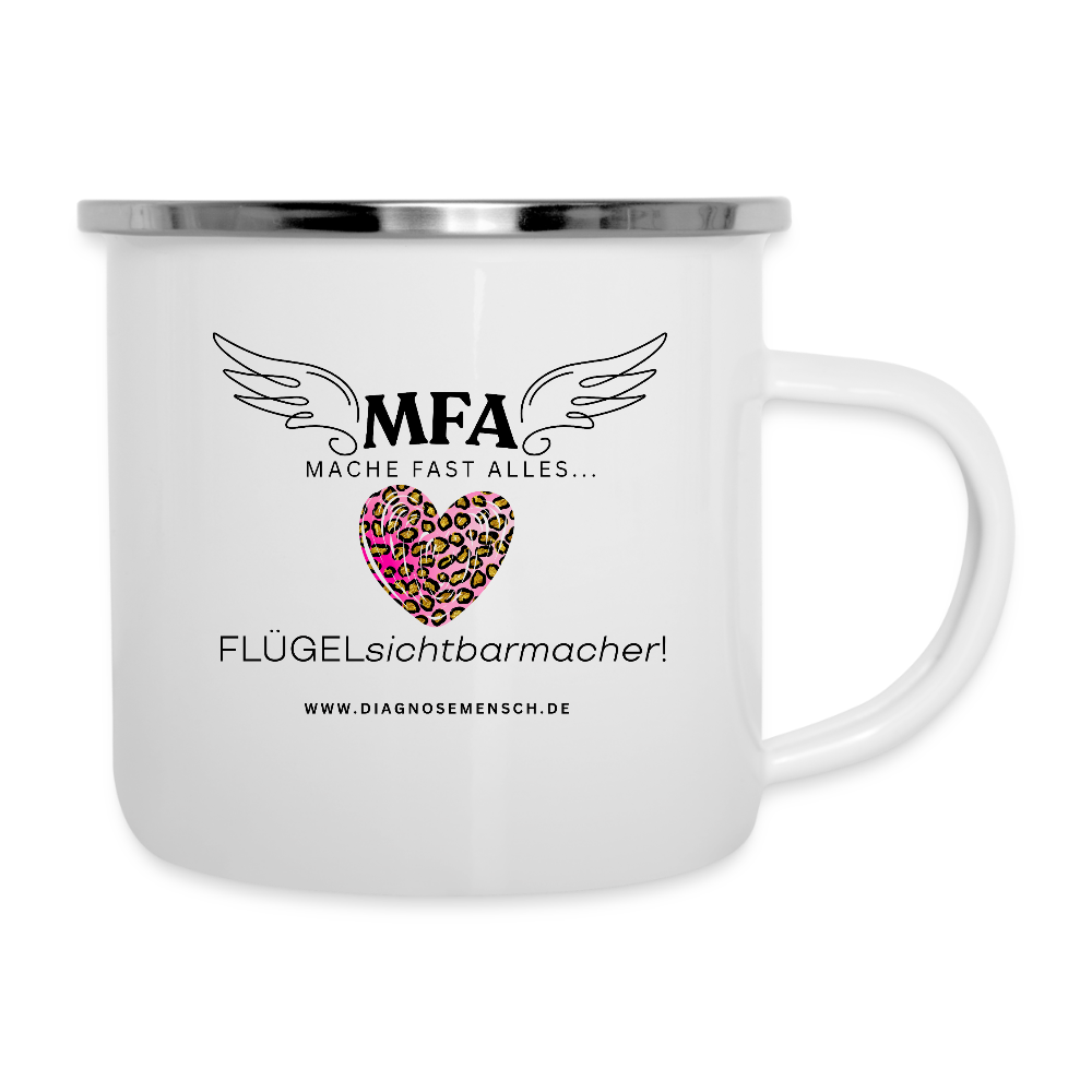 Emaille-Tasse "MFA Leo" - Best Buddy - Weiß