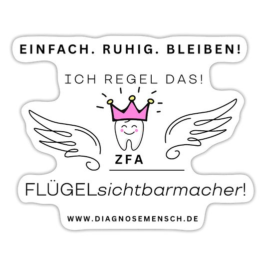 Sticker "ZFA - Zahnmedizinische Assistentin" - Best Buddy - Mattweiß