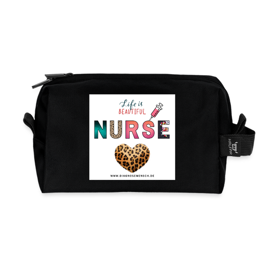 Recycelte Kulturtasche "Nurse" - Best Buddy - Schwarz