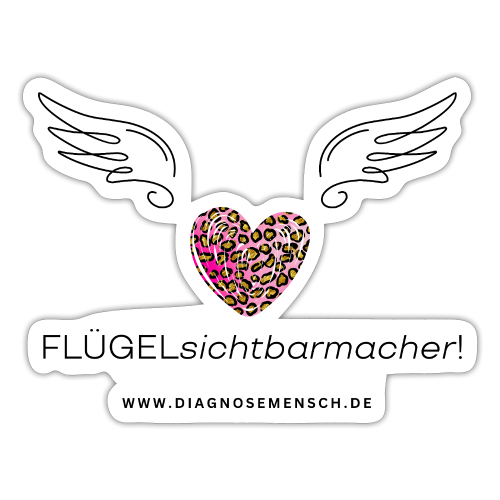 Sticker "Flügel" - Best Buddy - Mattweiß
