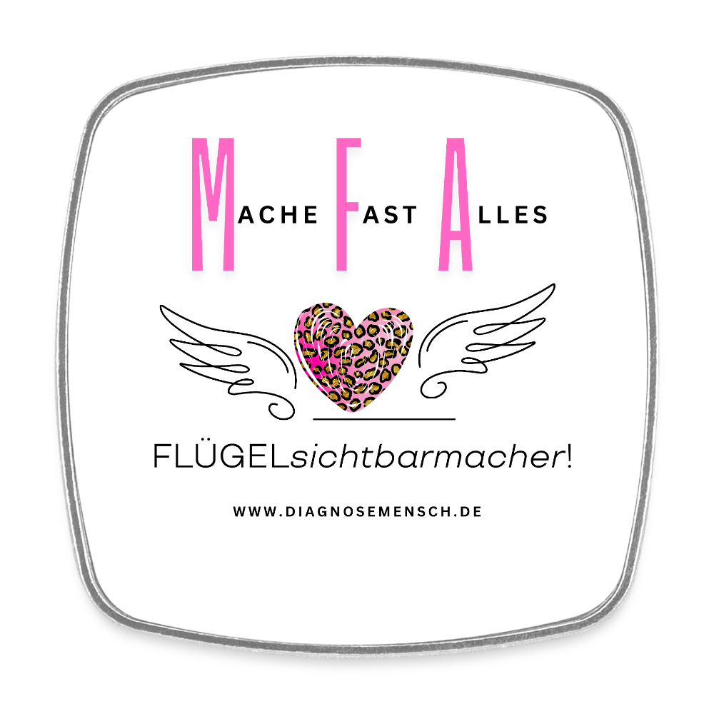 Viereckiger Kühlschrankmagnet "MFA" - Best Buddy - Weiß