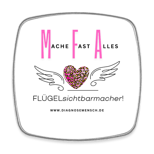 Viereckiger Kühlschrankmagnet "MFA" - Best Buddy - Weiß