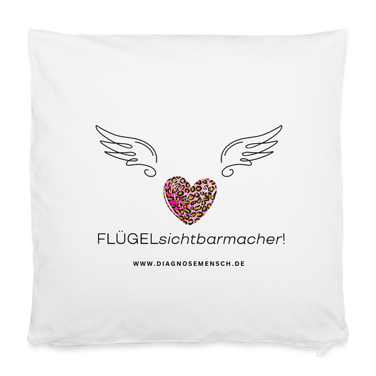 Kissenbezug 40 x 40 cm "Flügel" - Weiß