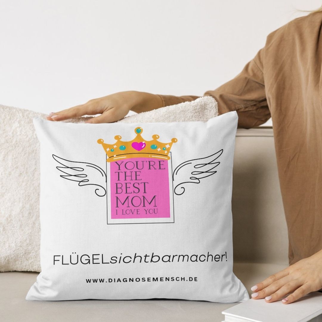 Kissenbezug 40 x 40 cm "Flügel Mom" -Best Buddy